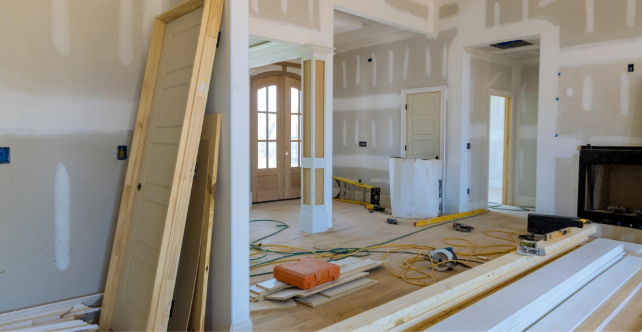 Residential home remodeling contractor working on Los Angeles kitchen renovation project
