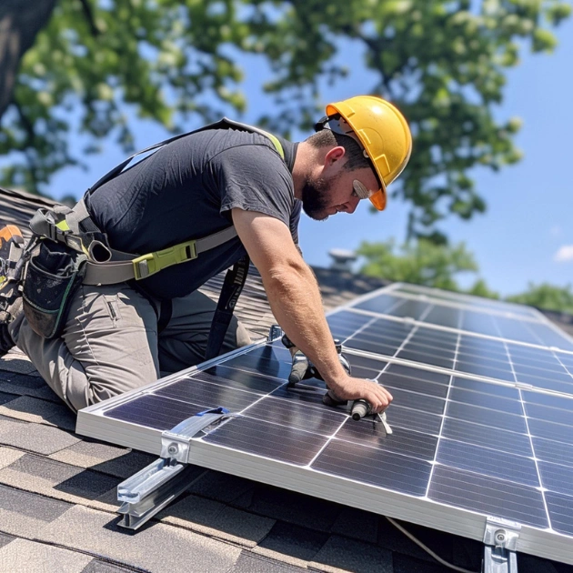 Commercial rooftop solar panels installed in Los Angeles